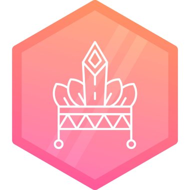 Bir taç simgesinin vektör illüstrasyonu