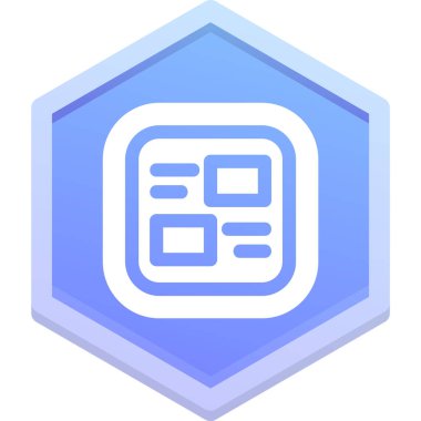 altıgen simgenin vektör illüstrasyonu