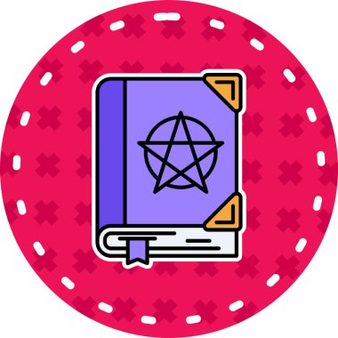 Özet biçiminde sihirli pentagram simgesi