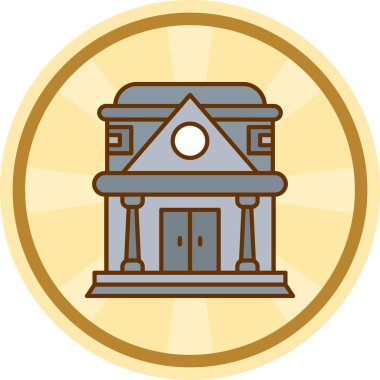 Bina. Web simgesi basit illüstrasyon