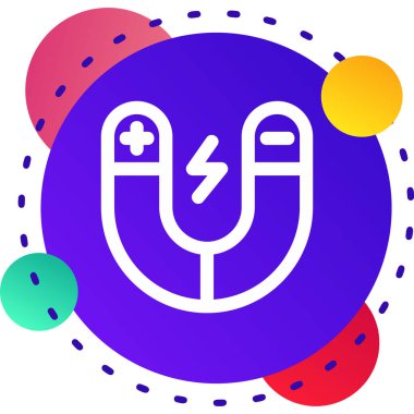 renk çizgisi elektrik dolgu simgesi beyaz arkaplanda izole edildi. Bağlantı konsepti ve elektrik bağlantısı. Değişken rastgele dinamik şekiller. vektör.