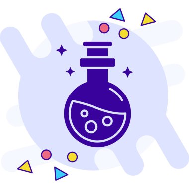 İksir. Web simgesi basit illüstrasyon