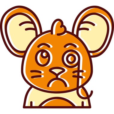 vektör, çizgi film beyaz arka planda sevimli kaplan