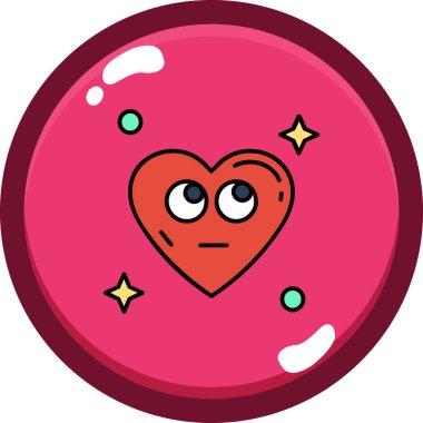 Romantik bir ikon. vektör illüstrasyonu