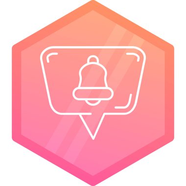 Beyaz arkaplanda yanan mum hattı simgesine sahip renk çanı izole edildi. Cadılar bayramı sembolün kutlu olsun. Gradyan daire düğmesi. vektör illüstrasyonu