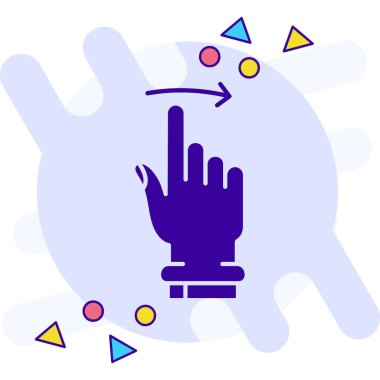 finger icon, vector illustration