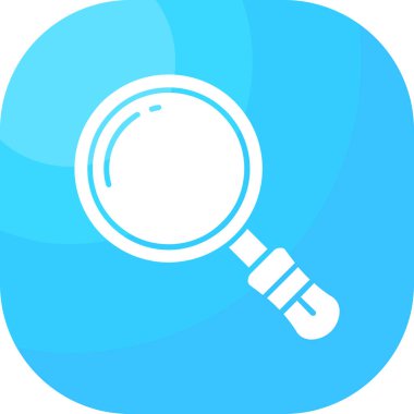 Büyütme cam simgesi, vektör illüstrasyonu