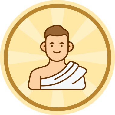 Havlu ve havlusu olan adam.