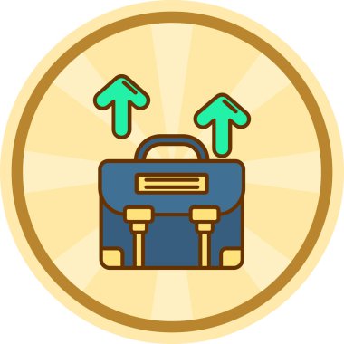 Çanta. Web simgesi basit illüstrasyon