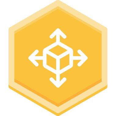 Altıgen simge vektör illüstrasyonu