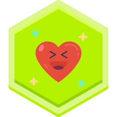 kalp vektör simgesi düz biçimli