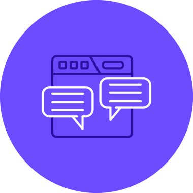 Sohbet simgesi vektör illüstrasyonu