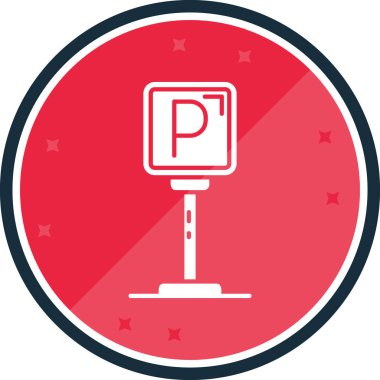 park düz yuvarlak vektör simgesi, vektör illüstrasyonu