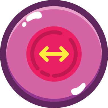 Düz biçimli ok yönü konumu simgesi