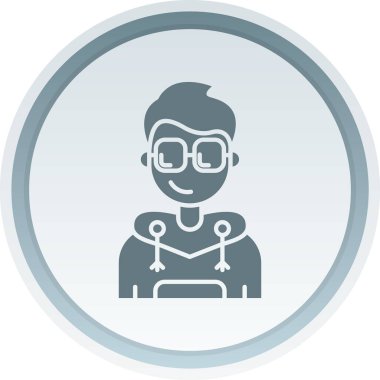 Sakallı ve eşarplı bir adamın vektör çizimi