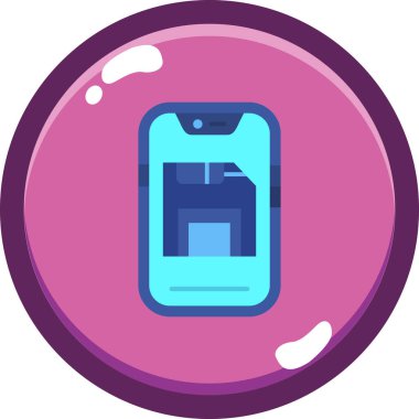 Akıllı telefon. Web simgesi basit illüstrasyon