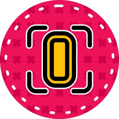 Kumarhane fişi. Basit illüstrasyon