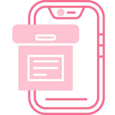 Cep telefonu simgesi, vektör illüstrasyonu