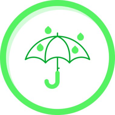 şemsiye simgesi vektör illüstrasyonu