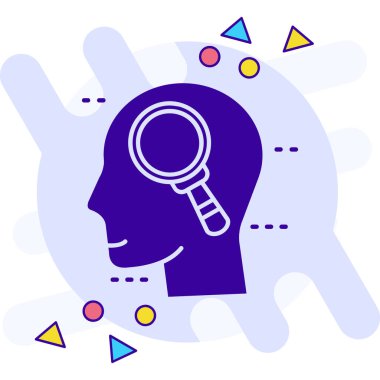 Beyin. Web simgesi basit illüstrasyon