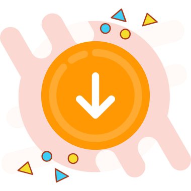 Ok ikonlu el. Beyaz arkaplanda izole edilmiş vektör çizimi. Ağ simgesi. düz dizayn. Ok sembolü. düz çizgi film biçimi.