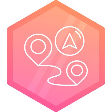 Bir harita simgesinin vektör illüstrasyonu