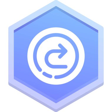 Bir düğmenin modern simgesinin vektör illüstrasyonu