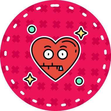 Dövme stili bir kalp ve bir fincan kahve.