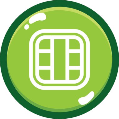 Yuvarlak bir simgenin vektör illüstrasyonu