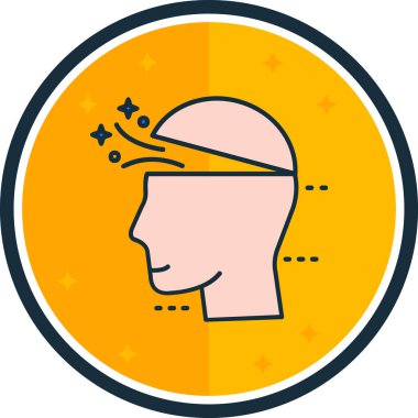 İnsan beyninin vektör illüstrasyonu