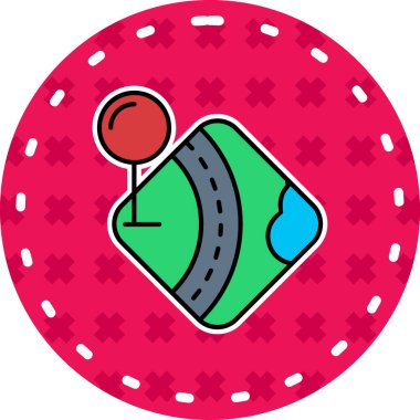 Yol işareti simgesinin vektör illüstrasyonu