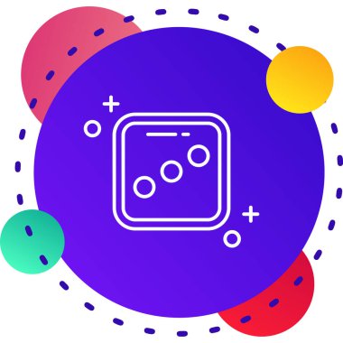 Beyaz arkaplanda renk çizgisi pil simgesi izole edildi. Şimşek sembolü. Kademeli rastgele dinamik şekiller. Vektör İllüstrasyonu