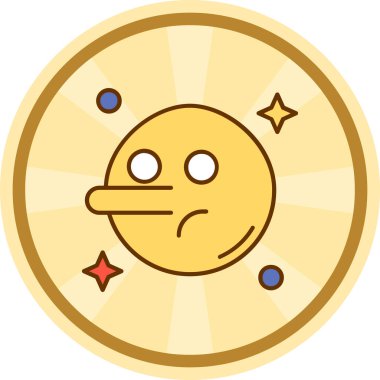 Ay. Web simgesi basit illüstrasyon