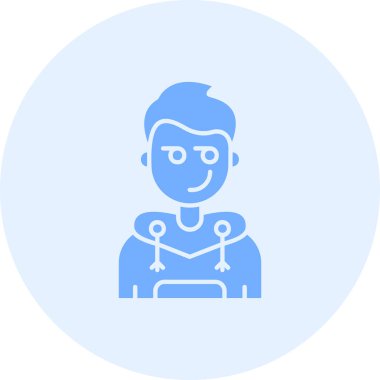 avatar erkek kişi simgesi doldurulmuş ana hatlar biçimi