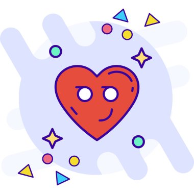 Kalp ikonu vektör illüstrasyonu