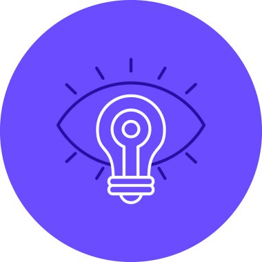 Bir ampulün modern bir simgesinin vektör çizimi