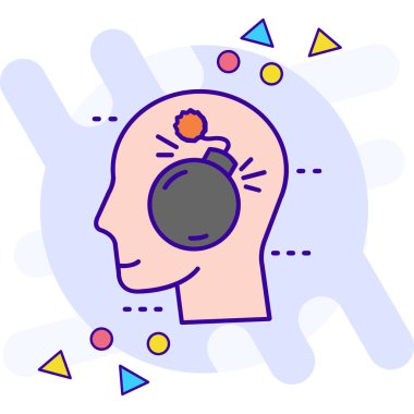 Beyni ve vitesi olan insan kafası.