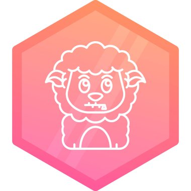 Bir koyunun vektör çizimi