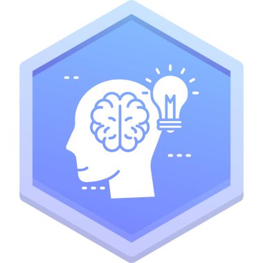 beyin ikonu vektör illüstrasyonu