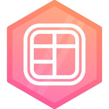 Basit vektör illüstrasyon altıgen simgesi