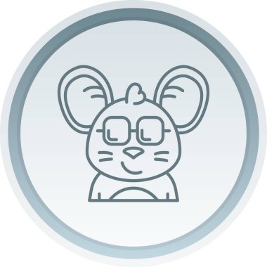 Gözlük vektör simgesi olan eşsiz bir tavşan