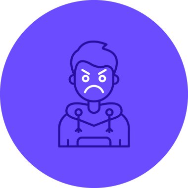 Maske simgesi olan bir adamın vektör çizimi