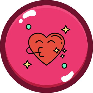 Kalp. Web simgesi basit illüstrasyon