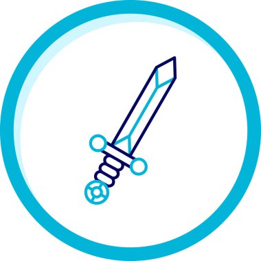 kılıç simgesi vektör illüstrasyonu