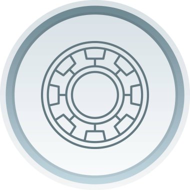 Kumarhane çipi ikonu. Web tasarımı için kumarhane çipi vektör simgesinin düz çizimi