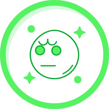 Yeşil çizgi gezegen simgesi beyaz arkaplanda izole edildi. vektör illüstrasyonu