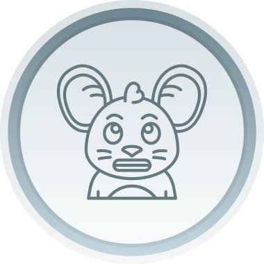 Modern b 'nin vektör çizimi fare simgesinden yoksun