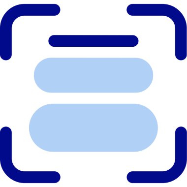 Mavi ve beyaz ikonun vektör illüstrasyonu