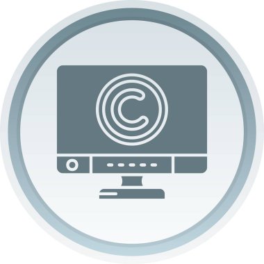 telif hakkı simgesi ekranda