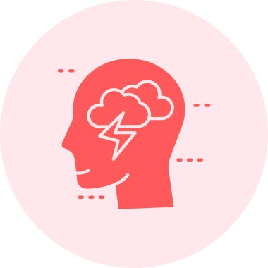 Beyin. Web simgesi basit illüstrasyon